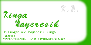 kinga mayercsik business card